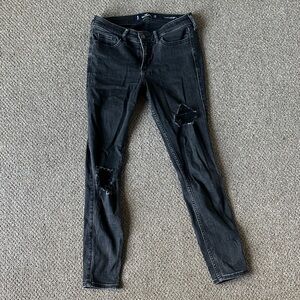 Hollister Black Ripped Skinny Jeans
